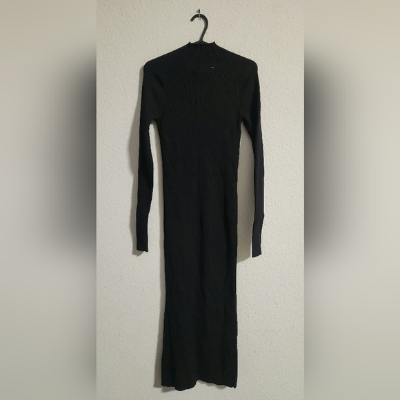 Aritzia Wilfred NWT Alchemy Dress Mock-neck sweater dress Black size XS - Picture 6 of 11